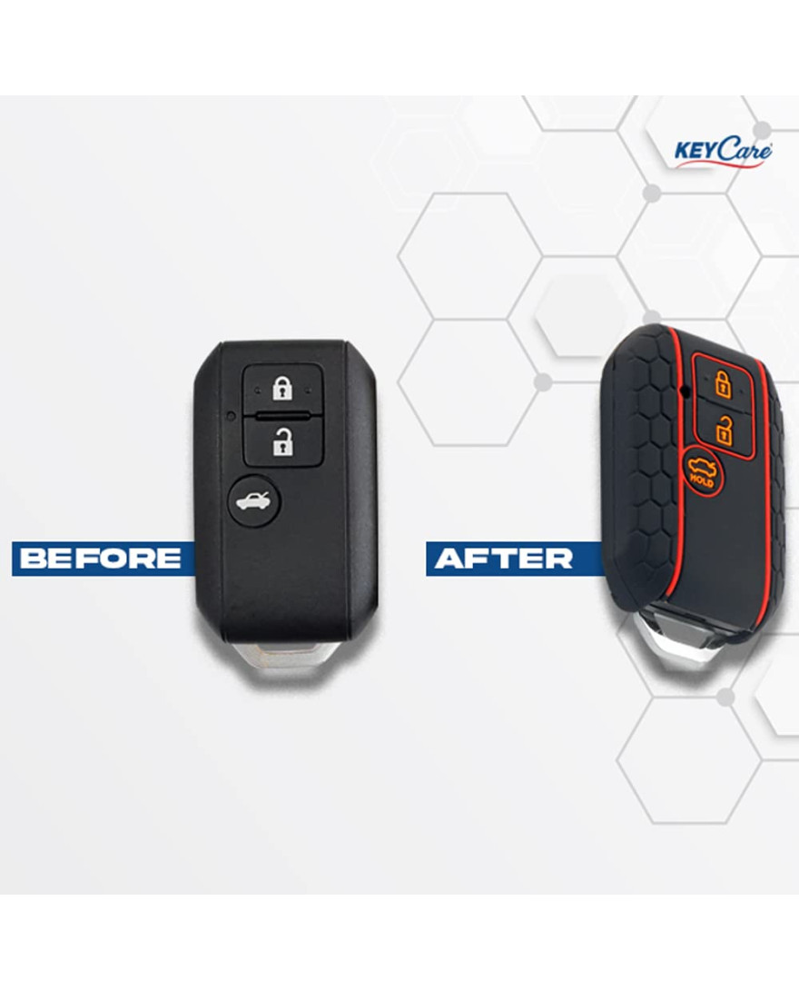 Keycare Silicon key cover fit for Dzire, Ertiga 3b smart key | KC 06